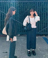 ノンフェードスリットデニムスカート