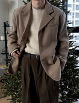 [Unisex] ステッチラウンドネックニット(3color)