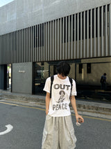 ルーメン アフロ グラフィック プリント Tシャツ