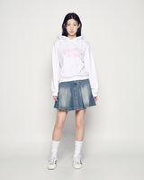 25FW WOMAN TWINKLE CROP HOODIE WHITE