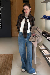 SOFT FLANNEL TIE SHIRT_BEIGE