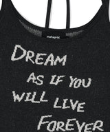 LETTERING SLEEVELESS KNIT
