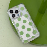 [Jelly] Big dot(green) Card pocket case