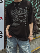 Estory レタリング半袖Tシャツ