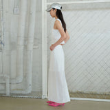 Hot Slit Maxi Skirt White