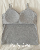 a cap-in cotton sleeveless shirt(3color)