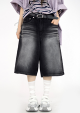 (UNISEX)ミッドナイトブラックバミューダショーツ
