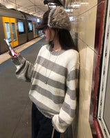 [ORIGINAL] Ence Striped Crew-Neck Knit