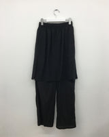Slit pleated skirt pants (2color)