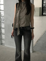 Check halter top (2 colors)