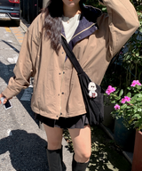 About Colorful Hood Bomber Jacket