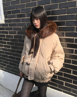 Coron Toggle Balloon Overfit Faux-Fur Hood Zip-Up Padding