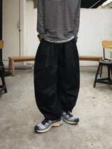 Tail Curved Wide Cotton Pants 4C
