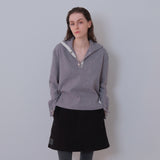 Melange Snap Knit Polar Tee