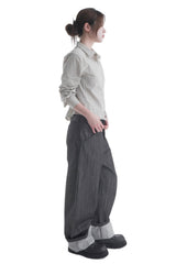  KNEE CUT CURVE PANTS