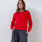 Rolling Knit Cardigan _Vivid Red