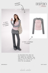 pink layered t-shirt