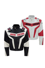 カラーブロックアーマービーカージャケット