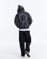 BACK ROUND WINDBREAKER (Black, Charcoal)