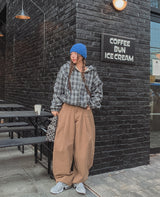 Bay Check Shearling Hooded Jumper