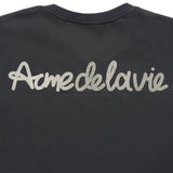 24FW CHAIN EMBOSSING SCRIPT PRINTING SHORT SLEEVE T-SHIRT CHARCOAL 