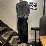 LMN ハイドオーバーサイズフィットピグメントニットロングスリーブ Tシャツ (3 colors)
