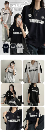 ウィッビカラーリングVネック半袖Tシャツ