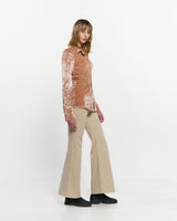 Stripe Bootcut Pants _ BEIGE