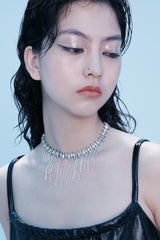 フリンジチョーカーネックレス - "ラディエント" コレクションズ