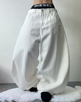 COTTON BASIC BALLOON PANTS❤🤍🤎🖤💚 - 5 COLORS