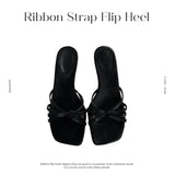 Liben Ribbon Strap Thong Heel Sandal