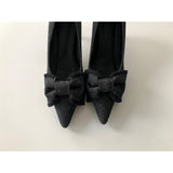 Denim Ribbon Heels