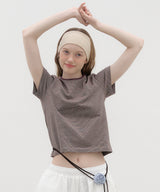 Two-tone Striped T-shirt - Burgundy
