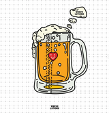 24Beer Rock T-shirt(Blue)