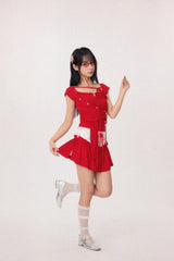 Dear Days Detachable Skorts (Red)