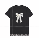 BON RIBBON LACE TSHIRT BLACK