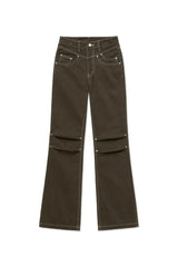 2 stitch pants [brown]