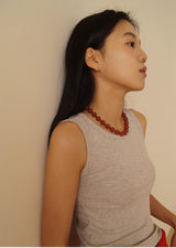 CARNELIAN LARGE NECKLACE