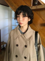 Belted trench half coat (2color)