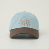 Avivere lettering cap light blue brown