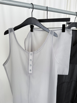 button sheer dress (3color)