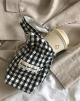 【MADE】チェック柄防水タンブラークロスバッグ