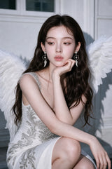 [QWER Piercing] Silver Angel Heart Piercing