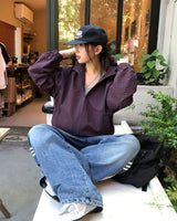 Little Hooded Check Windbreaker
