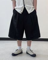(belt presentation) Cotton Bermuda Pants