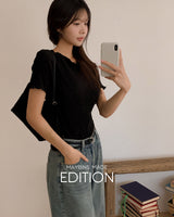 [MADE] Ruffle short-sleeved T-shirt