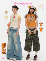 BETWEENAND x sunonebird ラグランスリーブツートーンTシャツ
