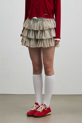 MINI HEART CANCAN SKIRT PANTS / BEIGE