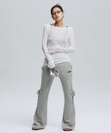 KNOT BOOTCUT SWEATPANTS_GY