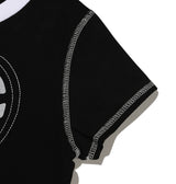 Heart cutting crop T-shirt (Black